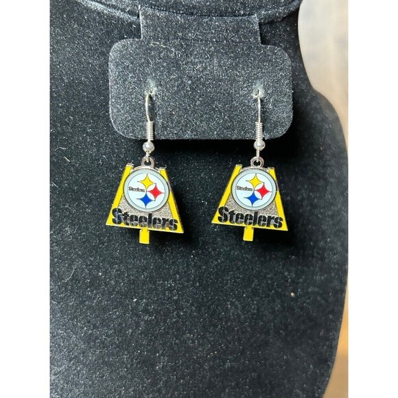 NFL Pittsburgh Steelers Dangle Earrings - Picture 1 of 3
